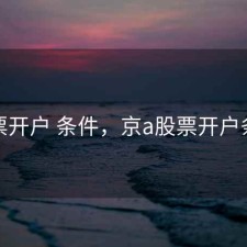 股票开户 条件，京a股票开户条件