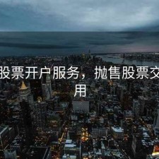 抛售股票开户服务，抛售股票交易费用