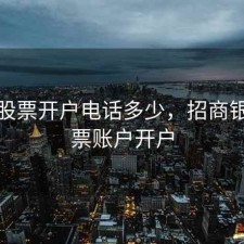 招行股票开户电话多少，招商银行股票账户开户