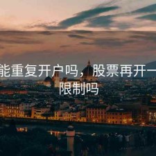 股票能重复开户吗，股票再开一户有限制吗