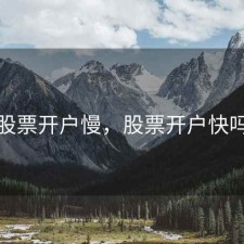 股票开户慢，股票开户快吗