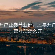 股票开户证券营业部，股票开户证券营业部怎么开