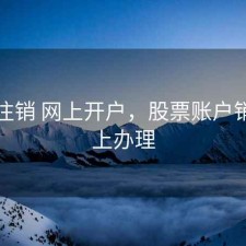 股票注销 网上开户，股票账户销户网上办理