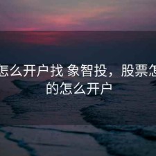 股票怎么开户找 象智投，股票怎么买的怎么开户