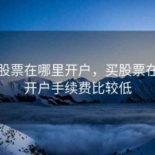 想买股票在哪里开户，买股票在哪里开户手续费比较低