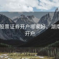 湖南 股票证券开户哪家好，湖南炒股开户