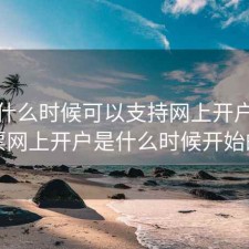 股票什么时候可以支持网上开户，股票网上开户是什么时候开始的