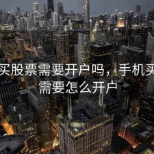 手机买股票需要开户吗，手机买股票需要怎么开户