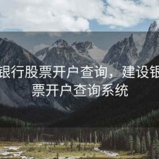 建设银行股票开户查询，建设银行股票开户查询系统
