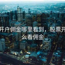 股票开户佣金哪里看到，股票开户怎么看佣金