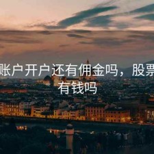 股票账户开户还有佣金吗，股票开户有钱吗
