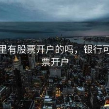 银行里有股票开户的吗，银行可以股票开户