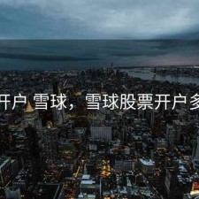 股票开户 雪球，雪球股票开户多少钱