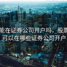 股票能在证券公司开户吗，股票账户可以在哪些证券公司开户
