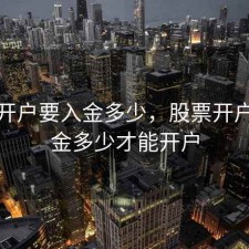 股票开户要入金多少，股票开户要入金多少才能开户