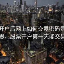 股票开户后网上如何交易密码是什么意思，股票开户第一天能交易吗