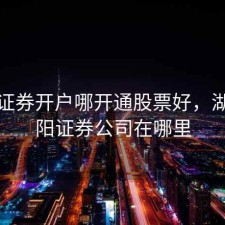 襄阳证券开户哪开通股票好，湖北襄阳证券公司在哪里