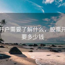 股票开户需要了解什么，股票开户需要多少钱