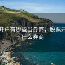 股票开户有哪些当券商，股票开户选什么券商