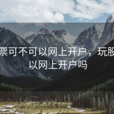 买股票可不可以网上开户，玩股票可以网上开户吗