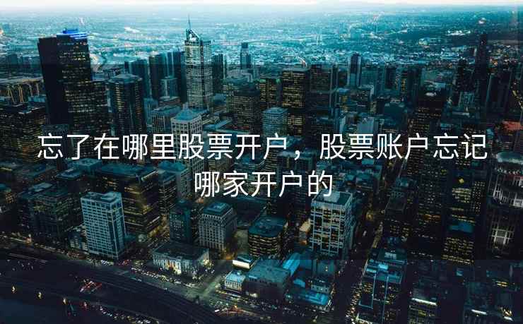 忘了在哪里股票开户,股票账户忘记哪家开户的 第1张 忘了在哪里股票开户,股票账户忘记哪家开户的 第1张