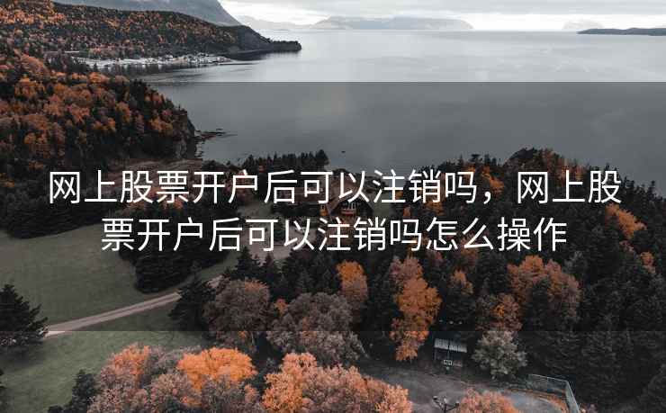 网上股票开户后可以注销吗，网上股票开户后可以注销吗怎么操作  第2张