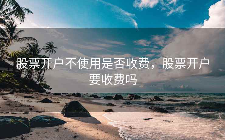 股票开户不使用是否收费，股票开户要收费吗  第1张