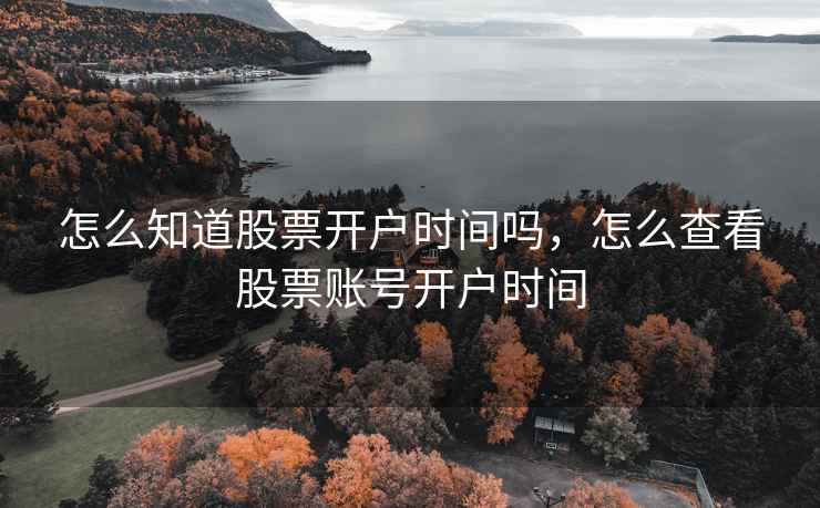 怎么知道股票开户时间吗，怎么查看股票账号开户时间  第2张