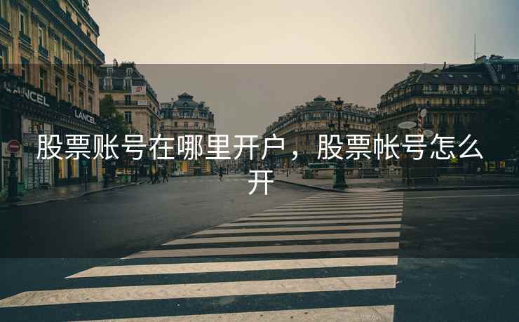 股票账号在哪里开户，股票帐号怎么开  第1张