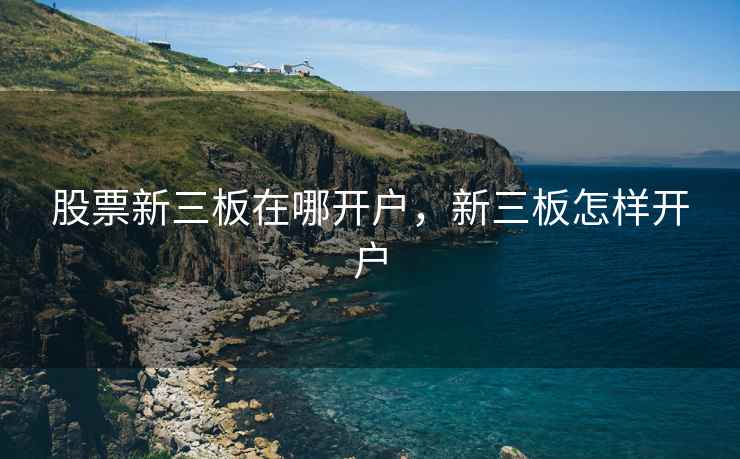 股票新三板在哪开户，新三板怎样开户  第1张