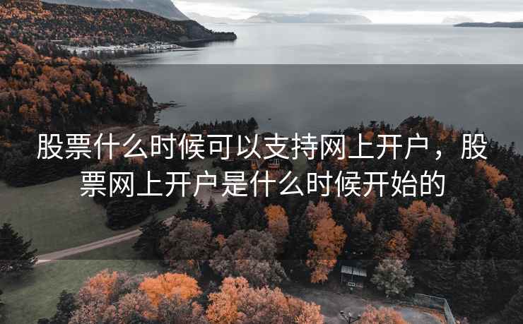 股票什么时候可以支持网上开户,股票网上开户是什么时候开始的 第2张 股票什么时候可以支持网上开户,股票网上开户是什么时候开始的 第2张