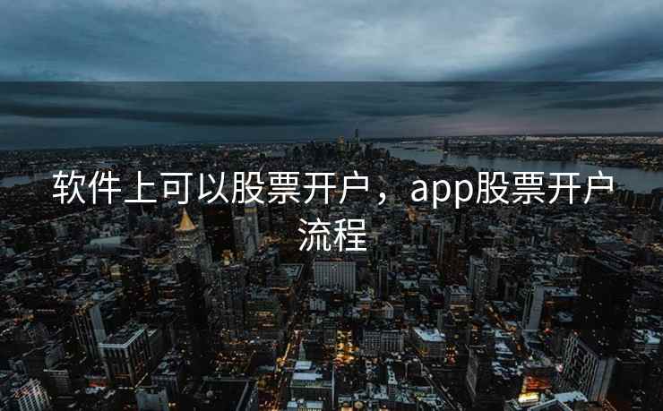 软件上可以股票开户，app股票开户流程